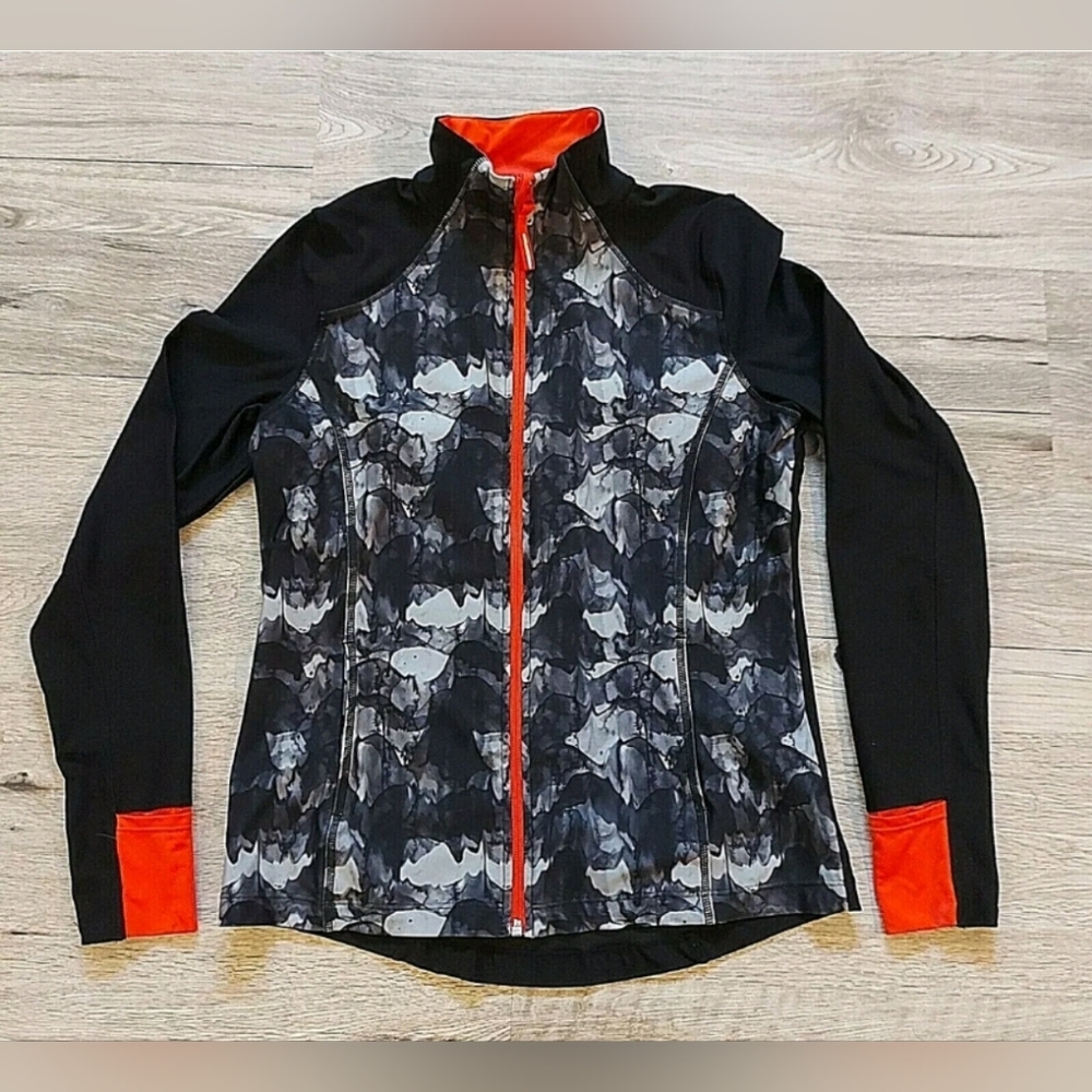 Mondetta Women's Size Medium Full Zip Sweatshirt Black/Pink Polyester